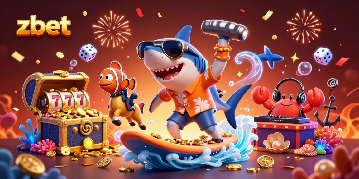 Join zbet’s thrilling casino adventure with a shark, clownfish, and crab in vibrant 3D!