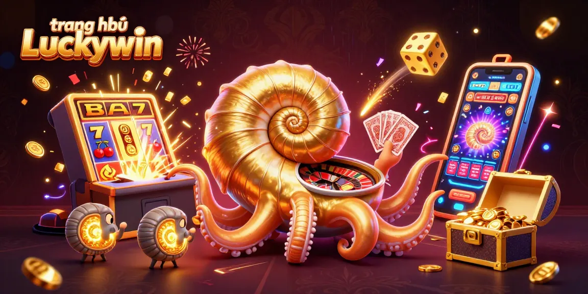Immerse in the rich casino world on trang chủ Luckywin, showcasing a giant nautilus roulette and jackpot excitement.