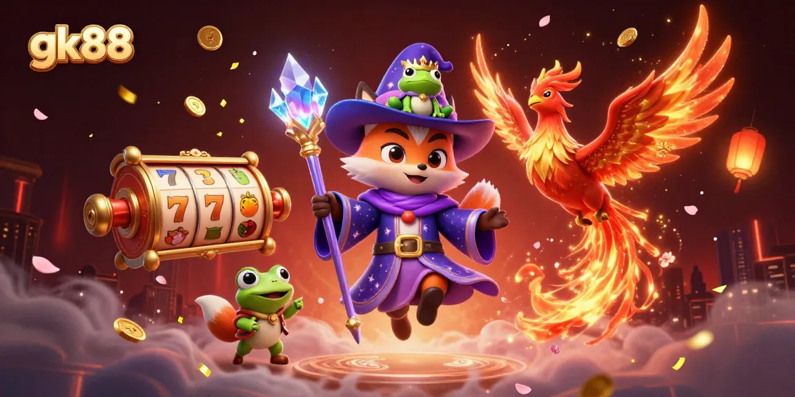 gk88 chinh phục thế giới game slot với biểu tượng may mắn và những chi tiết sống động.