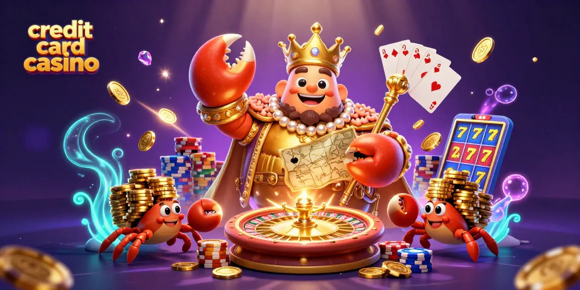 Engage in thrilling gameplay at credit card casinos with golden crab emperor and vibrant casino action.
