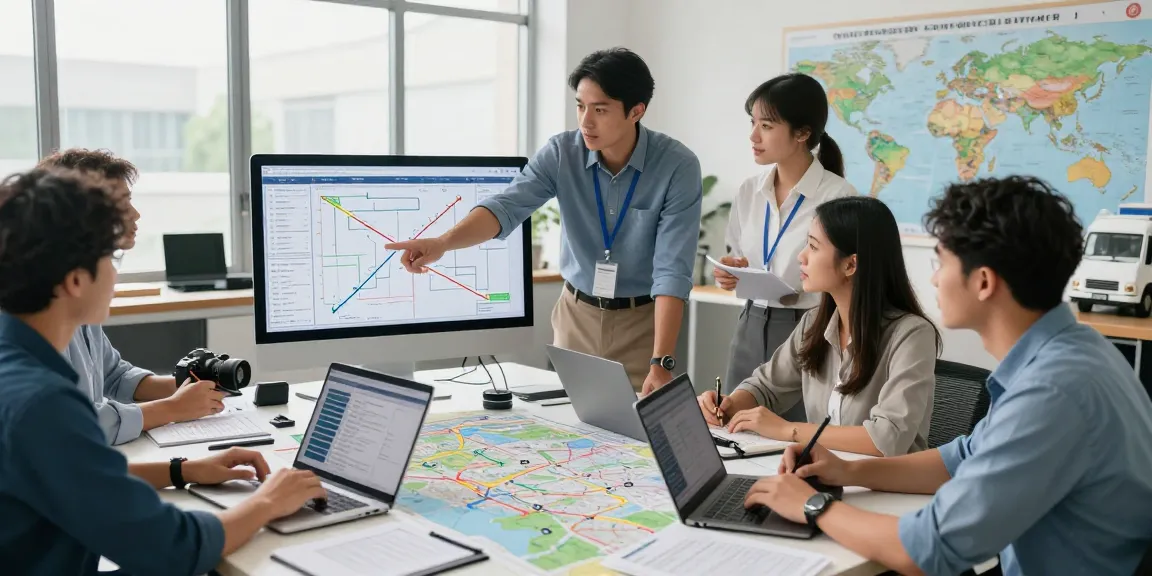 Professionelles Team bei Speditionen Dortmund diskutiert effiziente Transportlösungen.