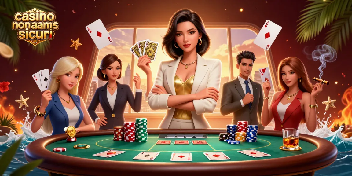Vivi l'emozione del gioco nei casino non aams sicuri con una donna d'affari potente in una scena di casinò di lusso.