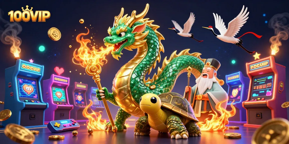 Experience the thrill of gaming with 100VIP in a vibrant casino scene alive with energy and excitement.