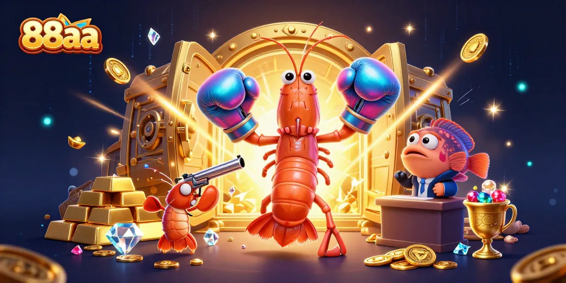 Win big with 88aa and catch your fortune in this dazzling 3D casino treasure scene.