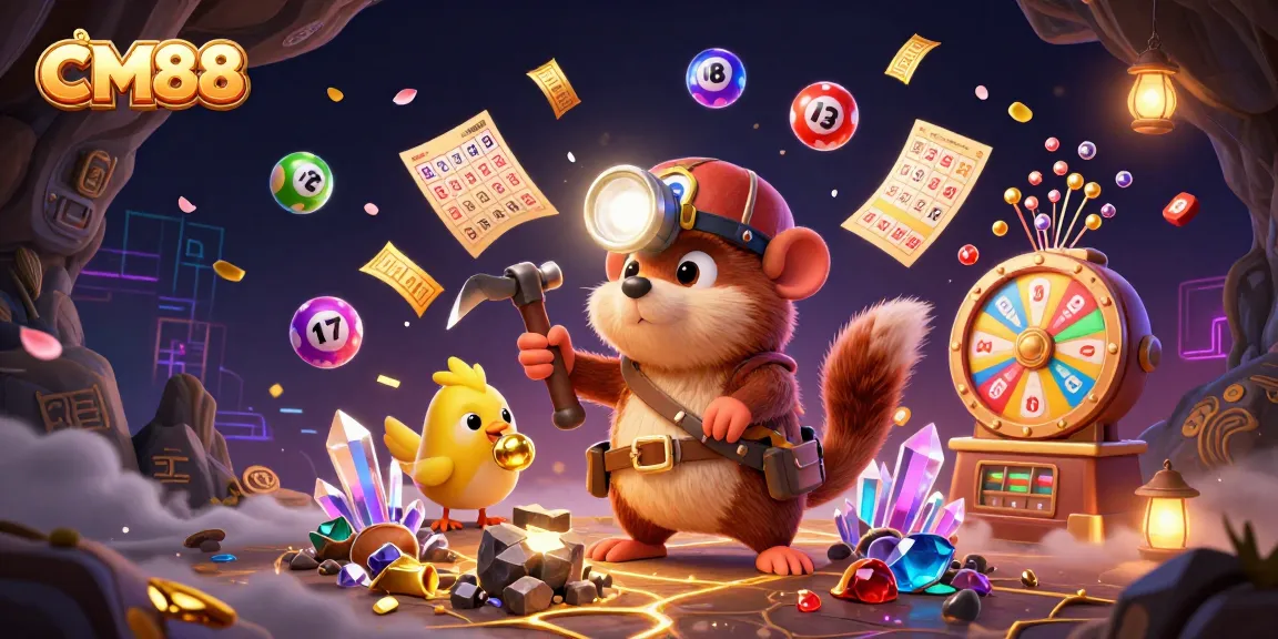 Experience thrilling gameplay and winning opportunities with CM88 in an exciting casino illustration.