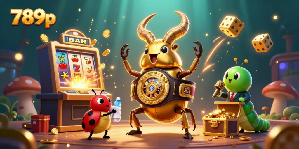 Engage with 789p's thrilling casino atmosphere featuring vibrant characters amidst jackpot excitement.