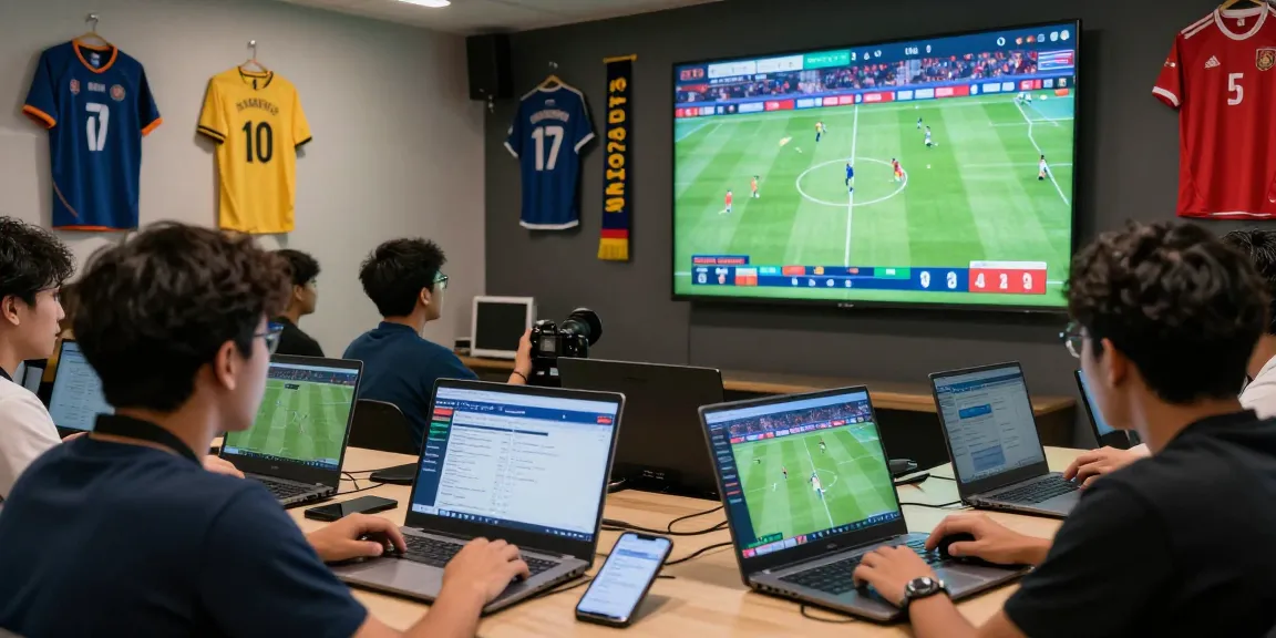 Exciting football betting Malaysia scene with diverse fans engaged in live betting activities and statistics.