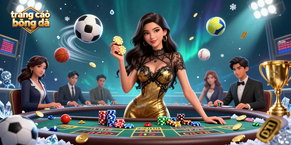 Experience excitement at trang cá độ bóng đá with a glamorous Asian woman in a high-stakes betting scene.