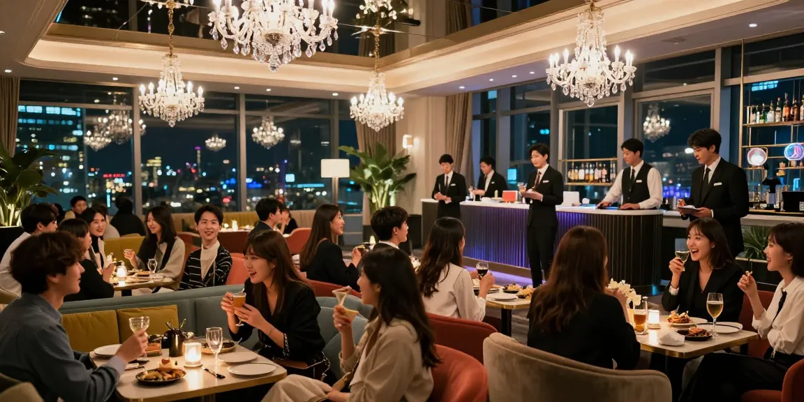 강남구구단에서 프리미엄 엔터테인먼트를 즐기는 우아한 밤의 분위기