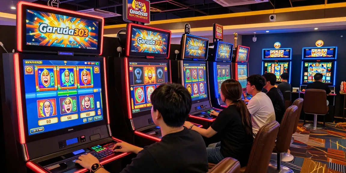 Exciting garuda303 online casino scene with players enjoying vibrant slot games and interactive features