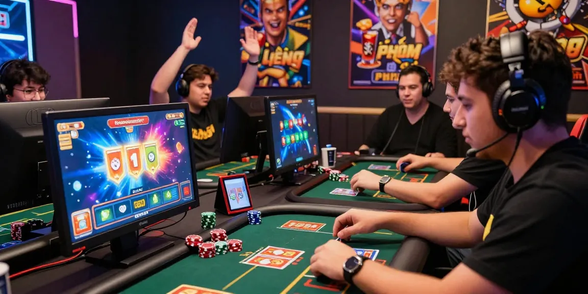Online gaming excitement at https://gamebaidoithuong.is/ showcasing players engaged in thrilling card games.