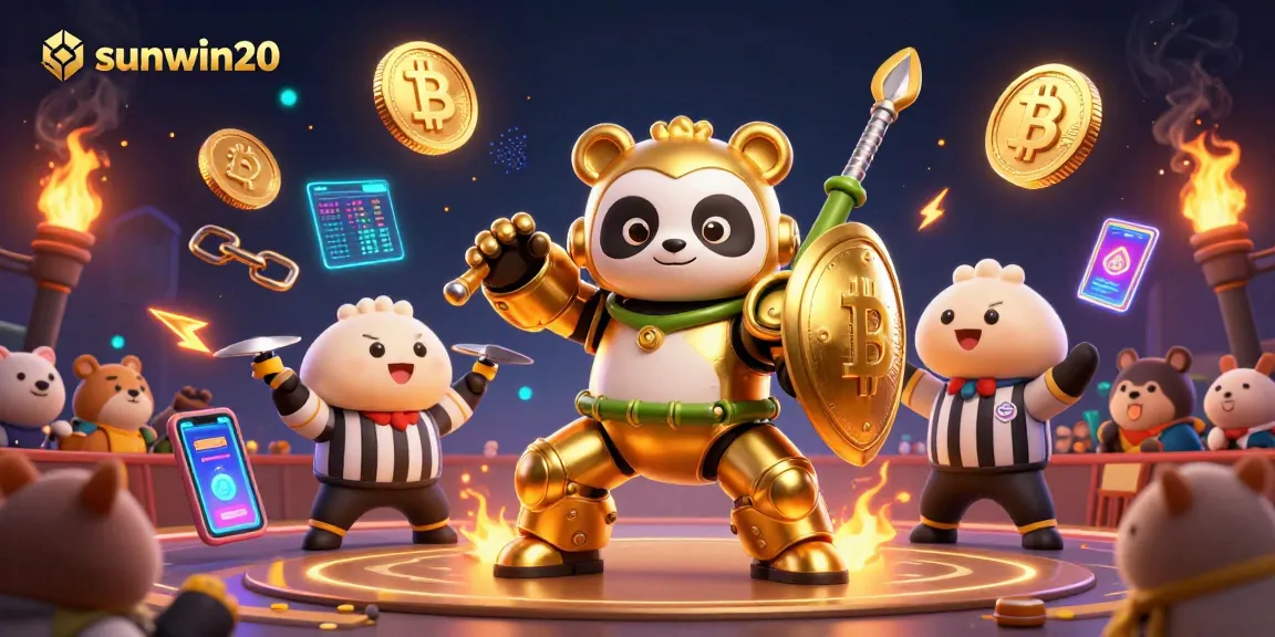 Spin and win with sunwin20's vibrant casino-themed 3D illustration featuring engaging characters and game elements.