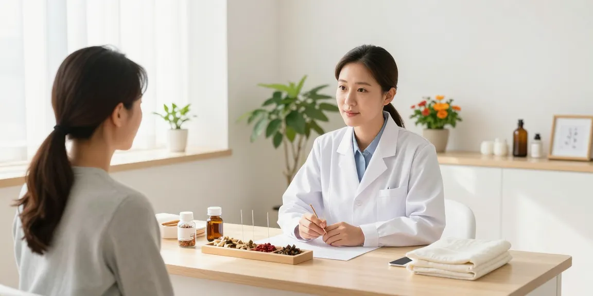 Healing consultation at 수원한의원 with a professional practitioner and soothing environment.