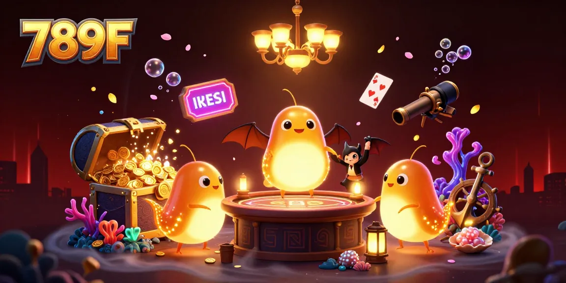Engage in thrilling 789F casino action with vibrant glowworms illuminating a dynamic 3D scene.