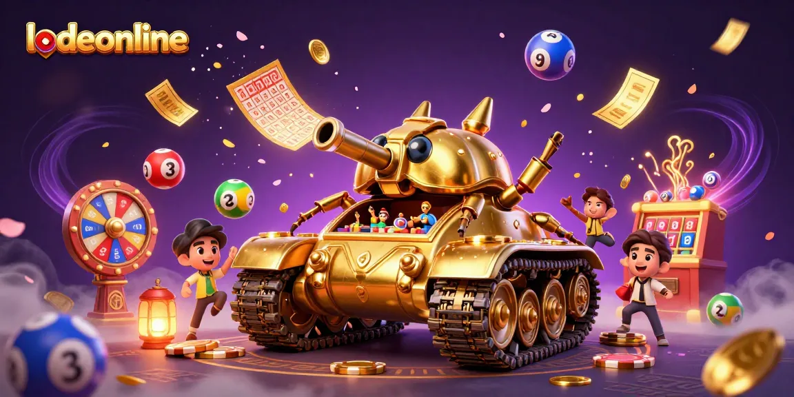 Experience lodeonline's vibrant lottery gaming with a dynamic 3D casino scene full of energy.