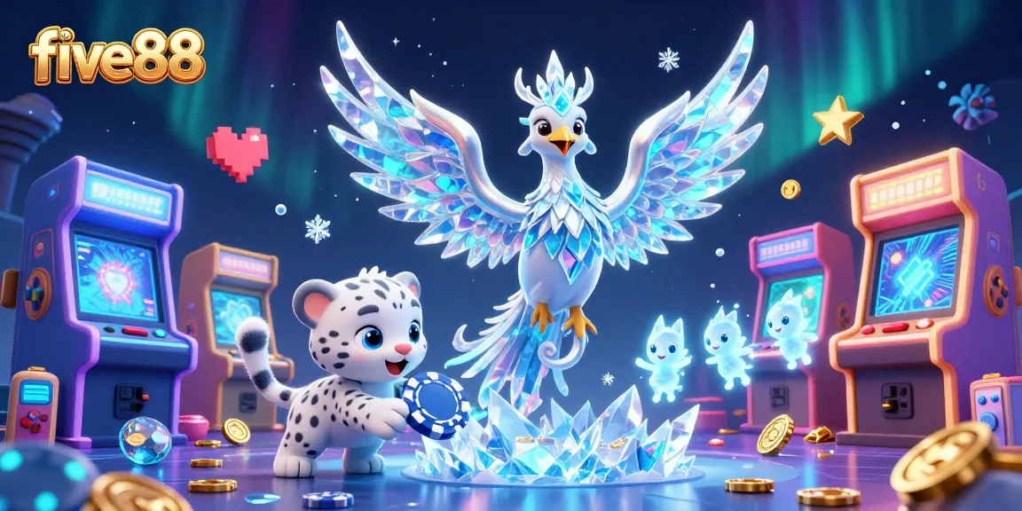 Play exciting games at five88 with a vibrant 3D scene of a casino adventure.