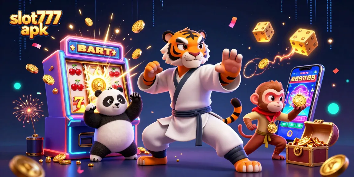Experience jackpot thrills with slot777 apk amidst vibrant 3D casino action.