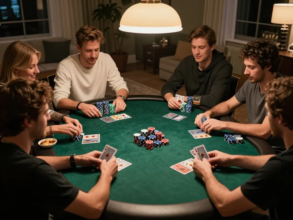 Play poker with friends during a cozy night in, experiencing the thrill of 789win in an inviting home setting