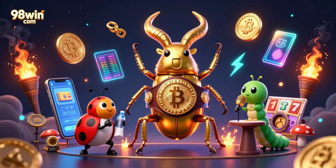 Engage in thrilling gameplay at 98win com with vibrant characters and slot elements.
