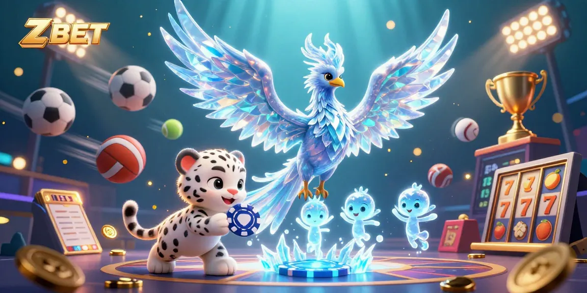 ZBET offers an exciting gaming experience with a vibrant 3D representation of fantasy elements and sports betting.