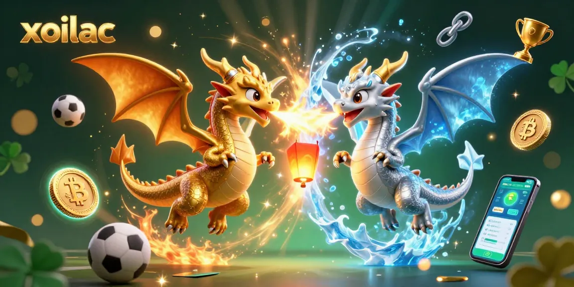 Betting on thrilling matches with xoilac while enjoying mesmerizing dragon imagery in rich detail.