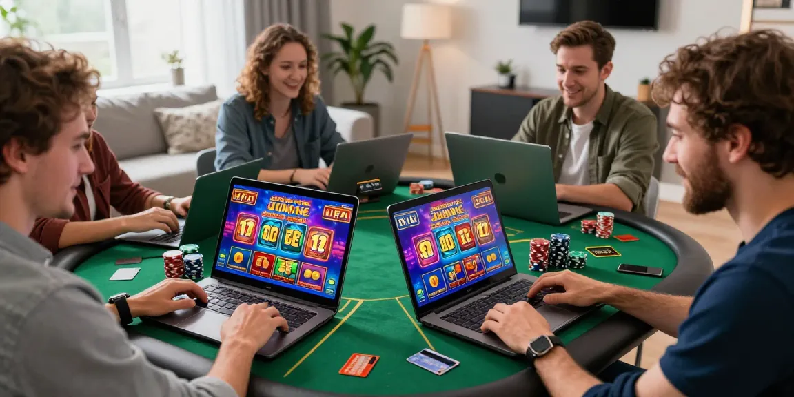scoarch.org.uk lists the best credit card casinos featuring players enjoying slot games with their credit cards in a lively, inviting setting