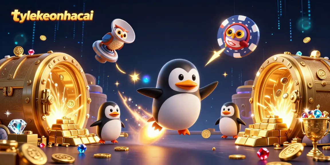 Experience the excitement of tylekeonhacai as a golden penguin launches into the casino universe!