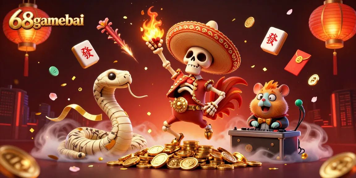 Experience thrilling wins with 68gamebai in an electrifying casino scene filled with vibrant elements.
