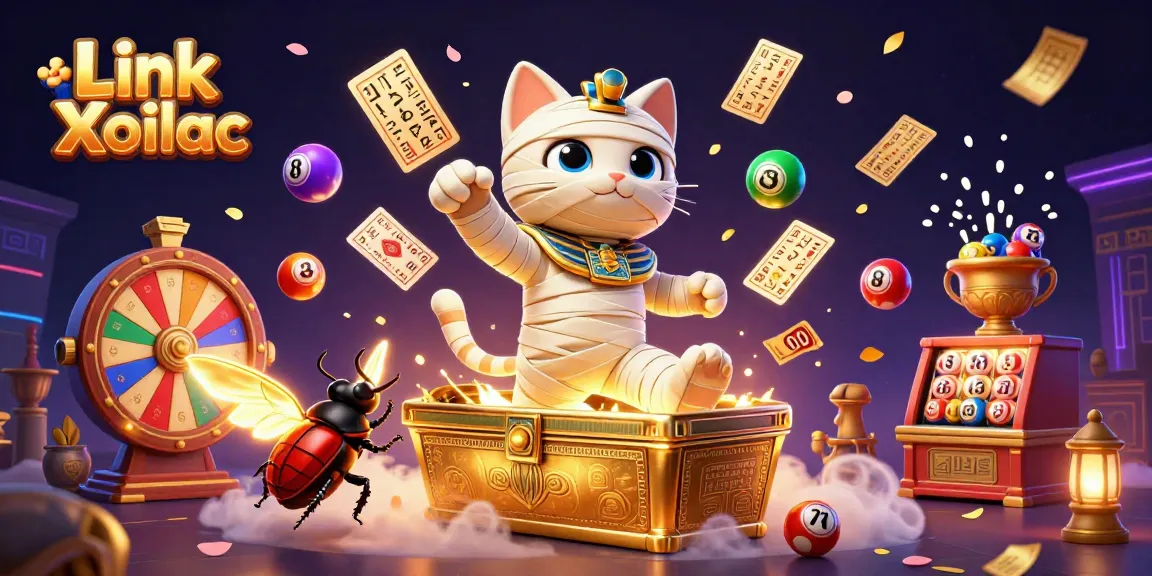Experience thrilling wins with Link Xoilac in a vibrant pyramid casino scene.