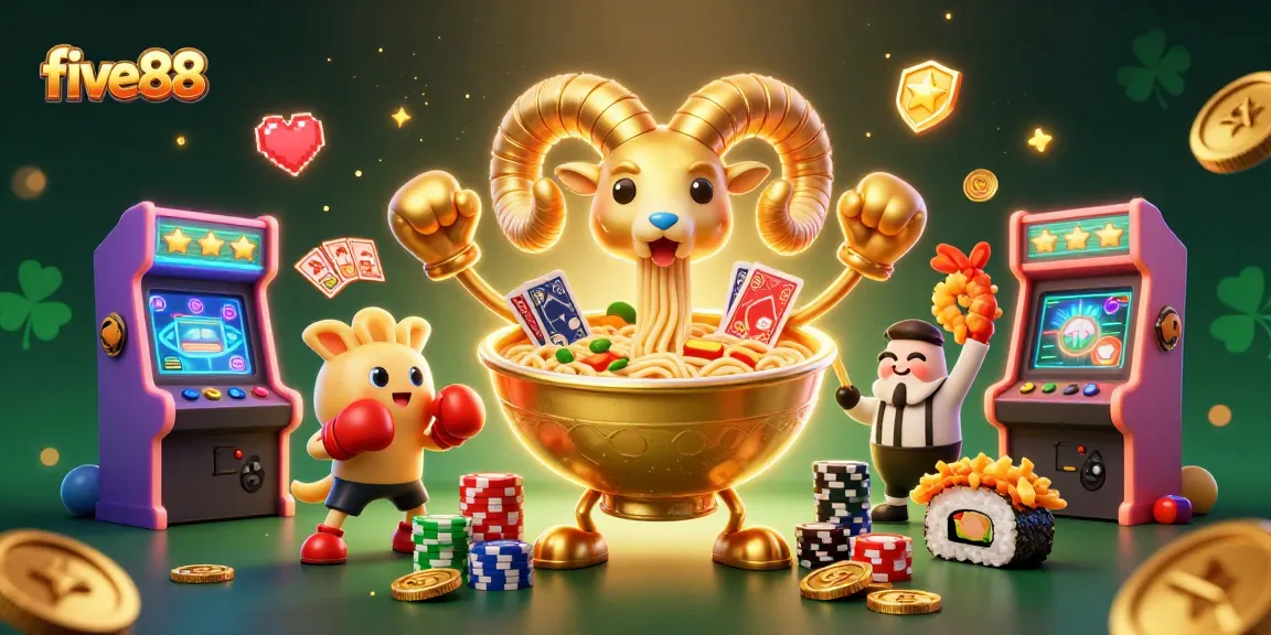 Experience exciting gameplay at five88 with colorful characters and vibrant 3D casino elements.