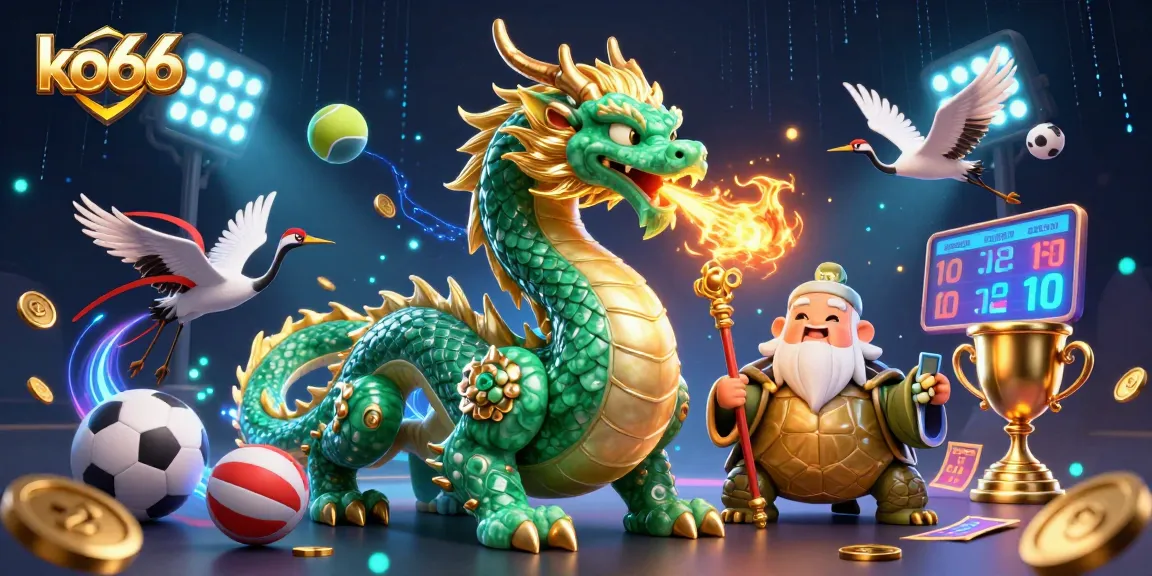 Experience exciting gaming at ko66 with a powerful emerald dragon, wise turtle, and lucky cranes.