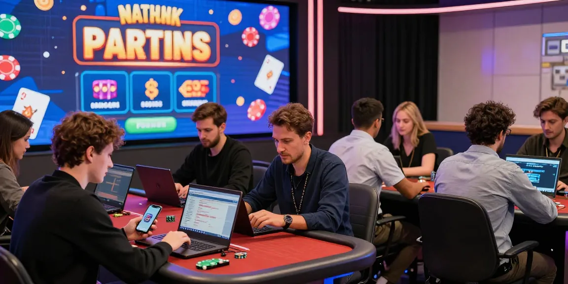 Exciting gaming scene showcasing equipproject.eu with diverse players engaged in online casinos, colorful promotions, and a lively atmosphere.