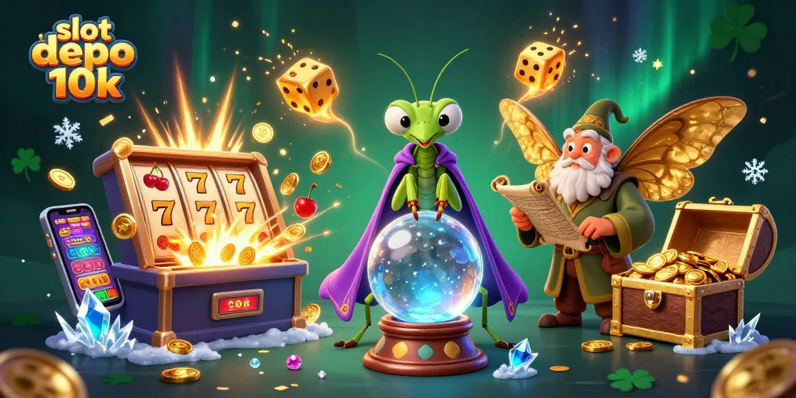 Menangkan jackpot besar dengan slot depo 10k di kasino online, penuh simbol kuno dan harta berkilau.