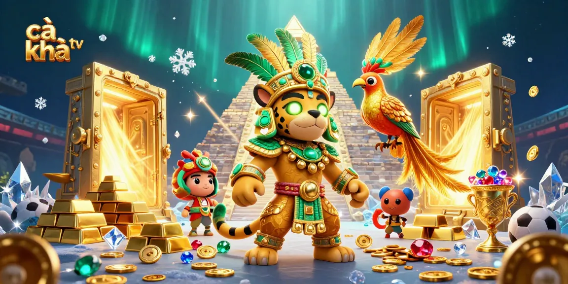 Experience thrilling sports betting with cà khịa tv, featuring vibrant gold treasures and dynamic characters.