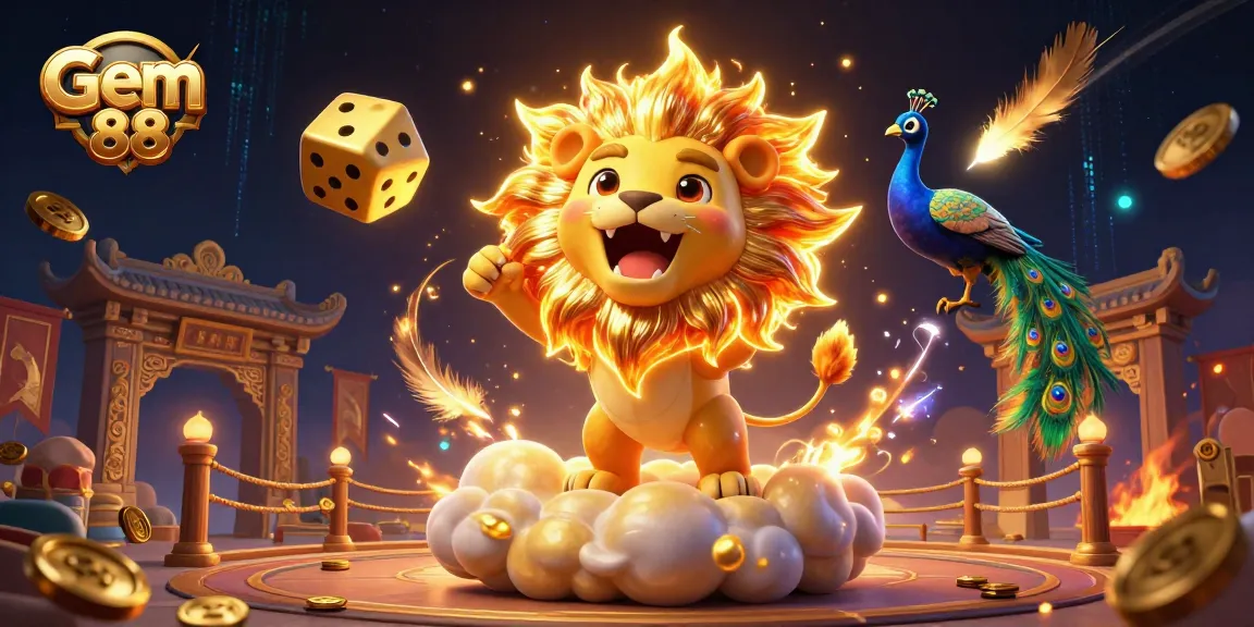 Engage in thrilling gameplay at Gem 88 with vibrant 3D casino elements and dynamic characters.