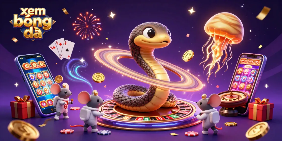 Xem bóng đá while placing bets on a cosmic roulette with animated characters and vibrant game elements