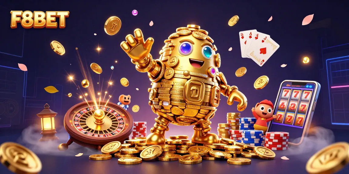 Experience exhilarating gaming moments at F8BET with a vibrant 3D casino scene
