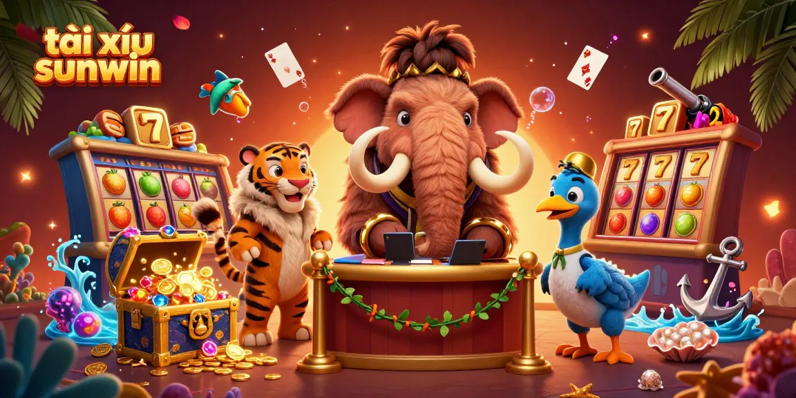 Experience excitement with tài xỉu sunwin featuring a vibrant scene with engaging gaming elements and characters
