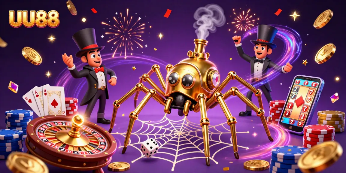 UU88 captivates players with immersive 3D casino scenes filled with sparkling gems, golden coins, and dynamic gameplay.