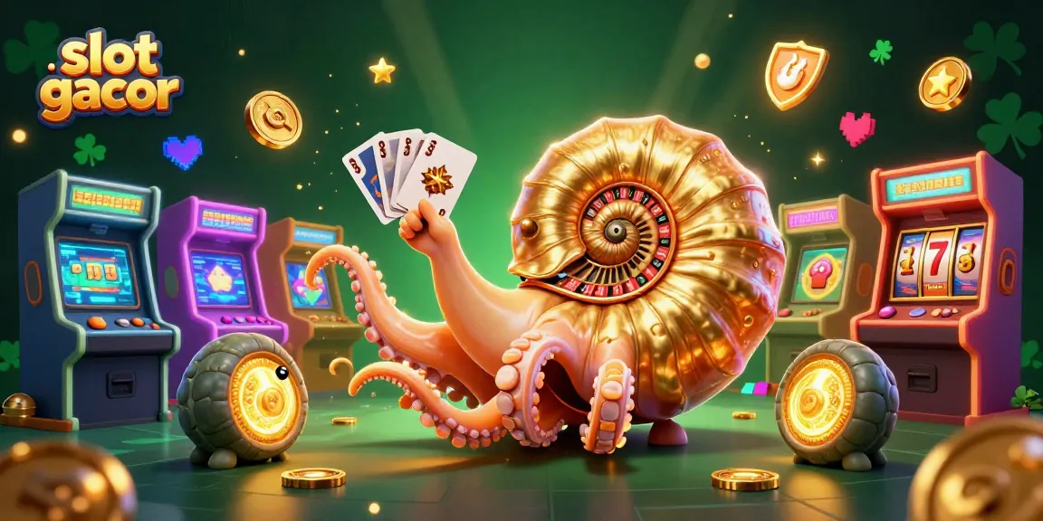 Spin the slot gacor roulette wheel with a giant nautilus character in a vibrant casino scene.