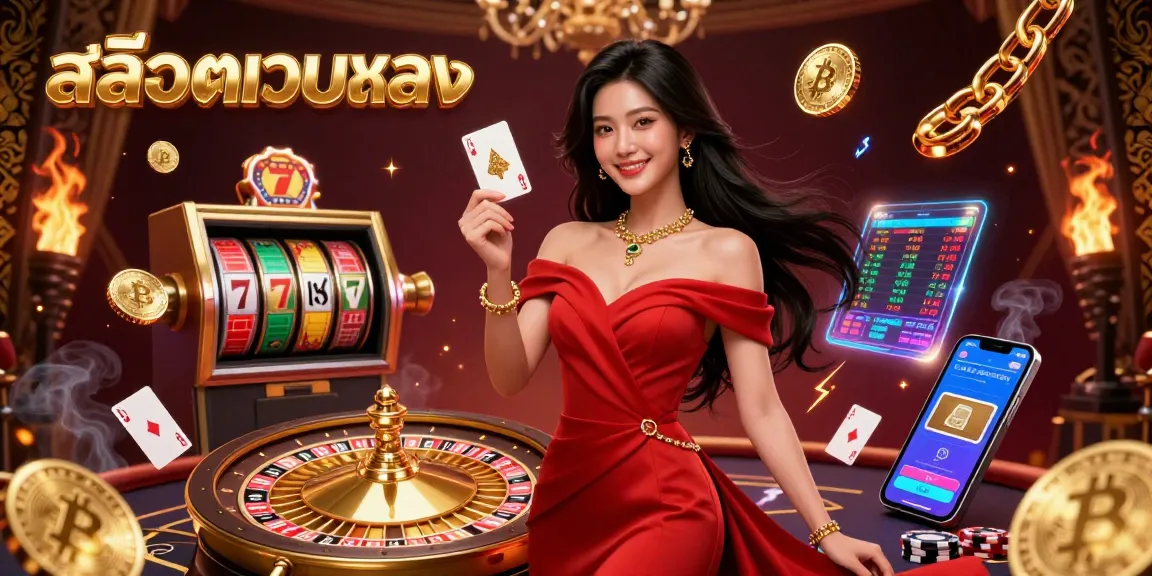 Engage with สล็อตเว็บตรง by winning with slot games like jackpot counters and reels in a lively casino scene.