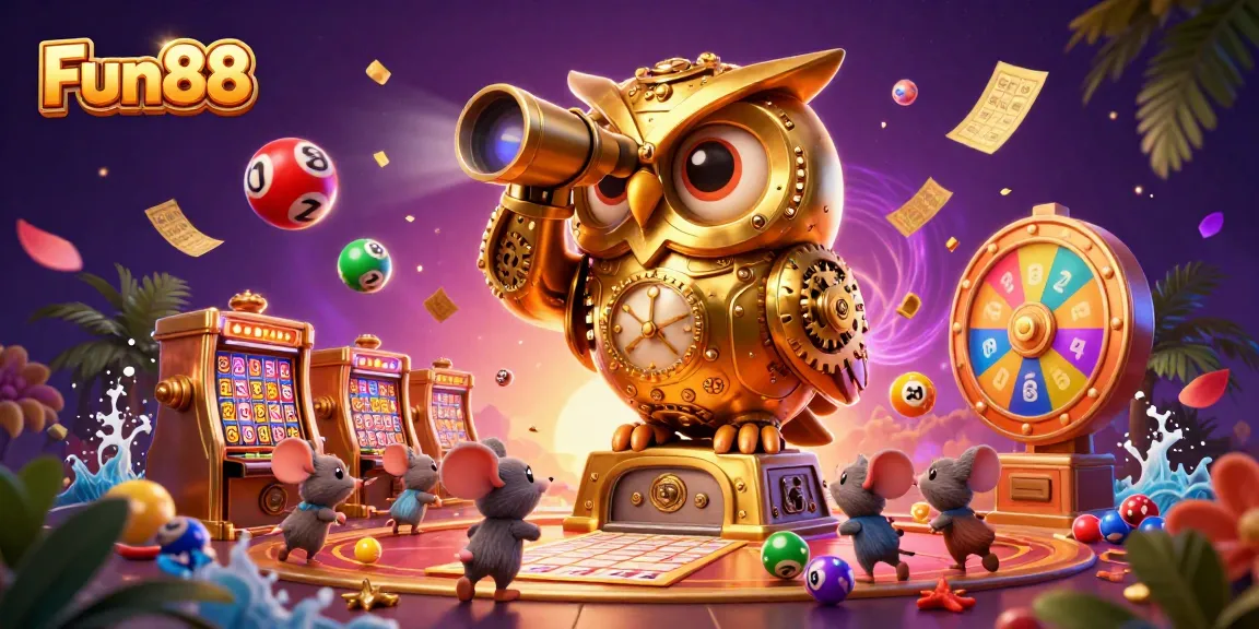 Experience thrilling Fun88 gameplay with a colorful casino scene featuring dynamic characters and vibrant elements.
