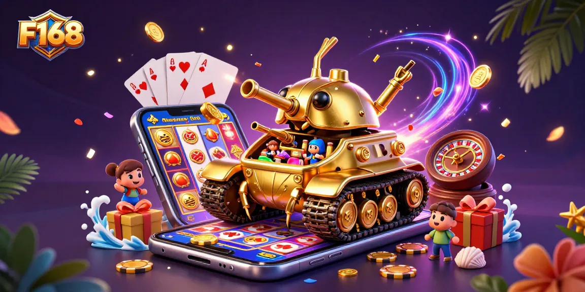 Experience high-stakes gambling with F168's colorful slot games and casino excitement.