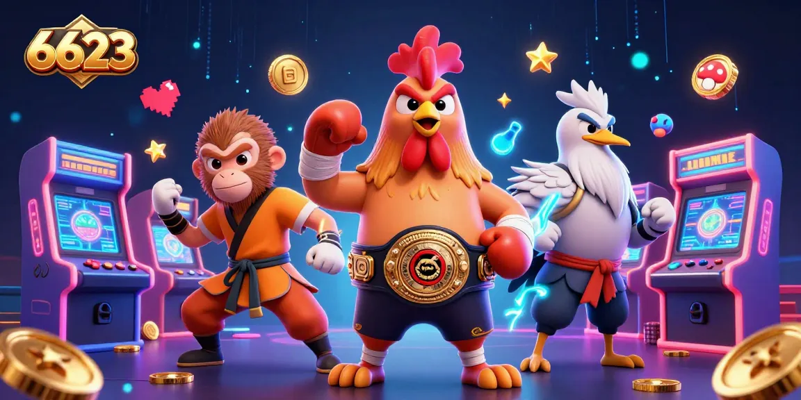 Engage with 6623's exhilarating gaming experience featuring colorful characters and dynamic casino elements.