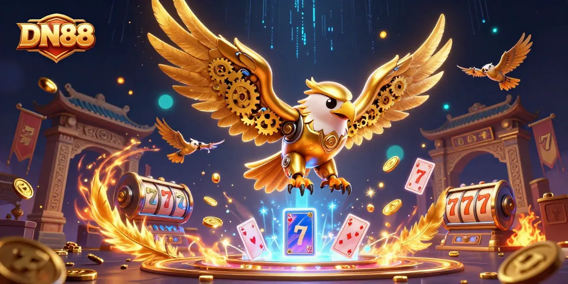 Experience thrilling wins at DN88 with a vibrant 3D casino scene and dynamic characters.