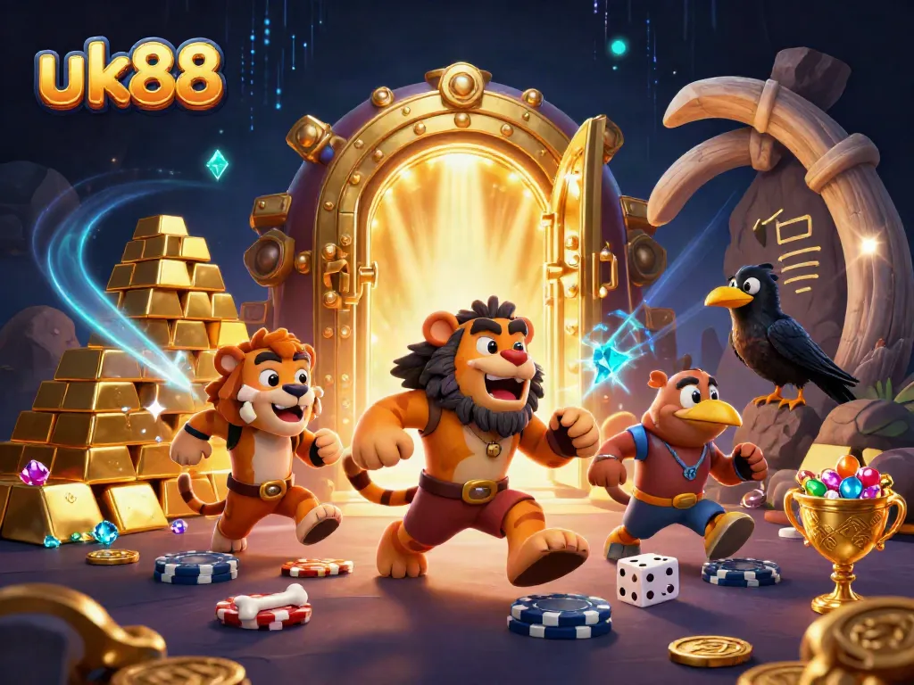 Experience thrilling adventures at uk88 casino with vibrant 3D characters and dazzling treasures.