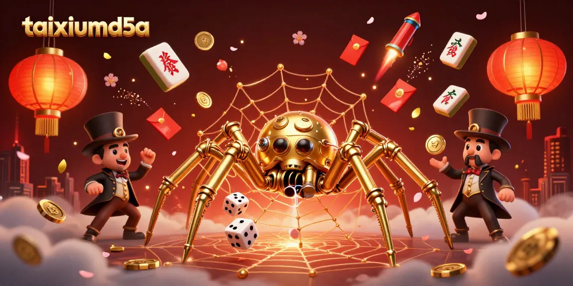 Engage with taixiumd5a's mesmerizing steampunk scene, where a golden spider captures dice alongside a charming fly.