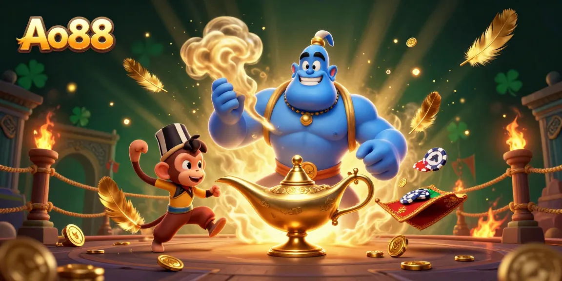 Experience the thrill of Ao88 with vibrant 3D characters and dynamic casino elements.