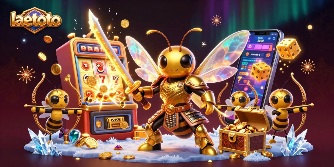 Experience winning moments with laetoto in a vibrant 3D casino illustration showcasing exciting jackpot elements.