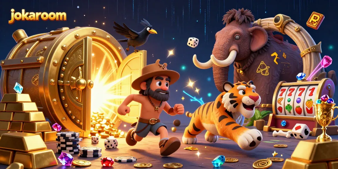 Catch exciting offers at jokaroom where a caveman and tiger manage a thrilling casino experience.